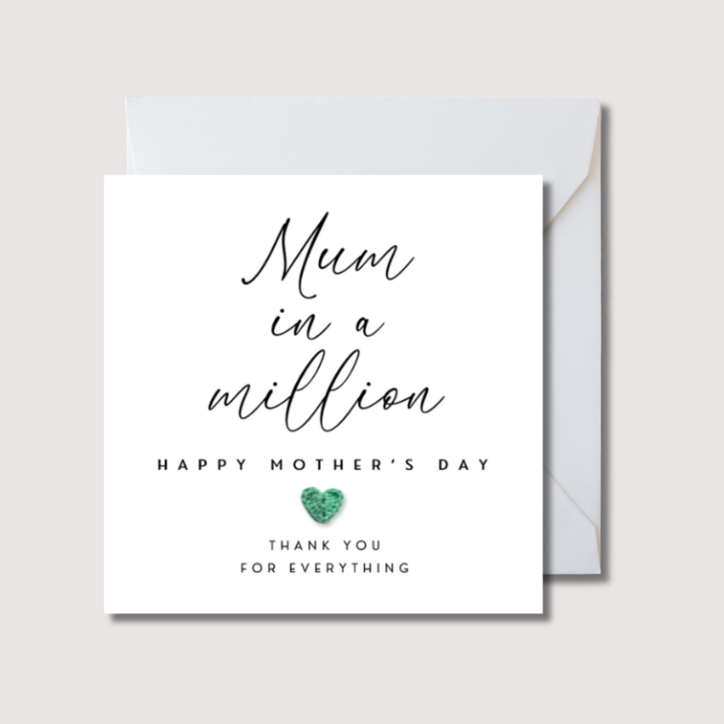 Mum in a million mother's day card, mother's day card, mother's day gift, mum card, mama card, card for mother's day, WW0732