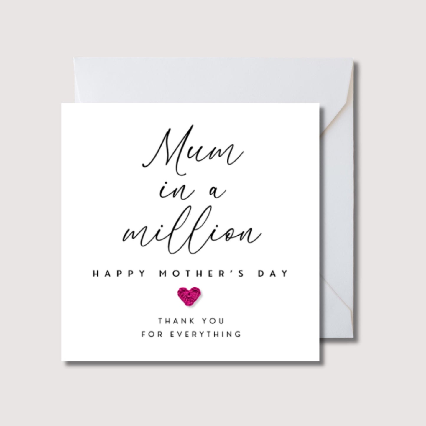 Mum in a million mother's day card, mother's day card, mother's day gift, mum card, mama card, card for mother's day, WW0732
