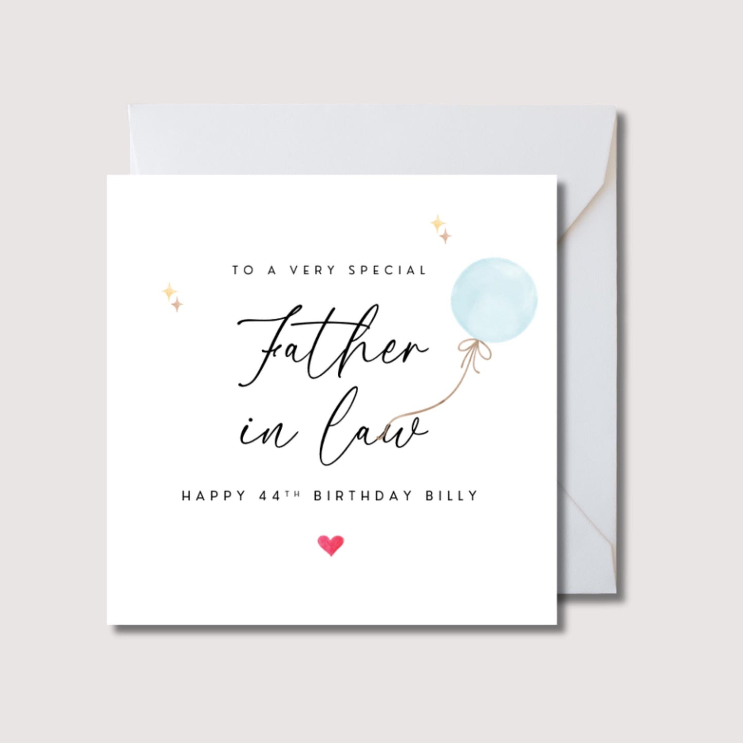 Father in law birthday card, personalised father in law card, special father in law birthday card, card for father in law birthday, WW0370