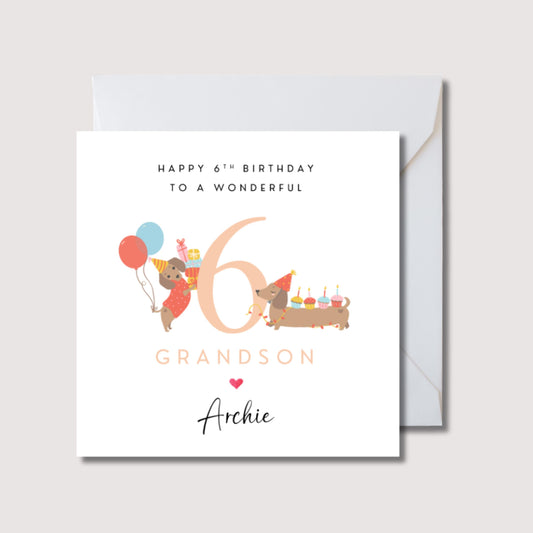 Grandson birthday card, personalised grandson card, any age birthday card, card for grandson birthday, grandson gifts, grandson card, WW0708