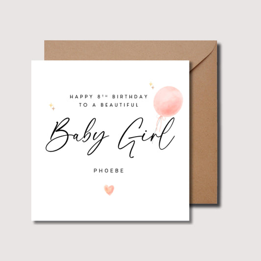 Daughter Birthday Card, baby girl birthday card, Special Daughter Birthday Card For Her, Birthday Gift For Daughter, Daughter Birthday, 0305