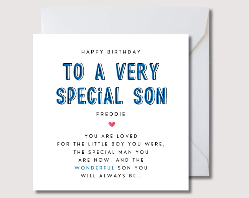 Son birthday card, special son card