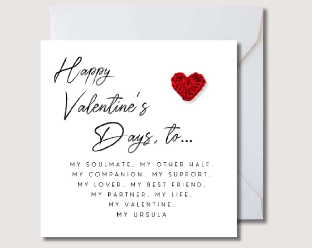 Valentines day card, sentimental card